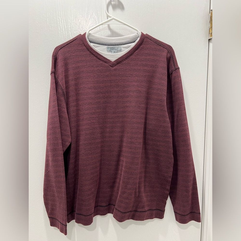 Men's V‑Neck Long Sleeve Shirt